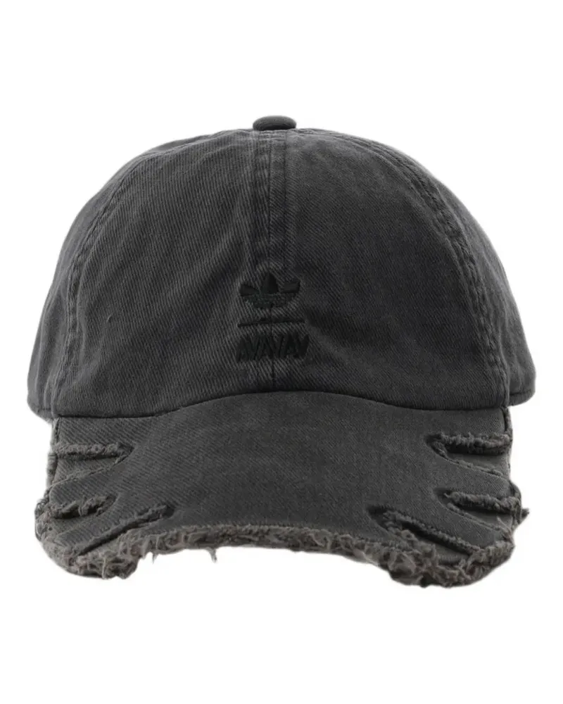 adidas distressed-effect logo baseball cap - Grau Grau