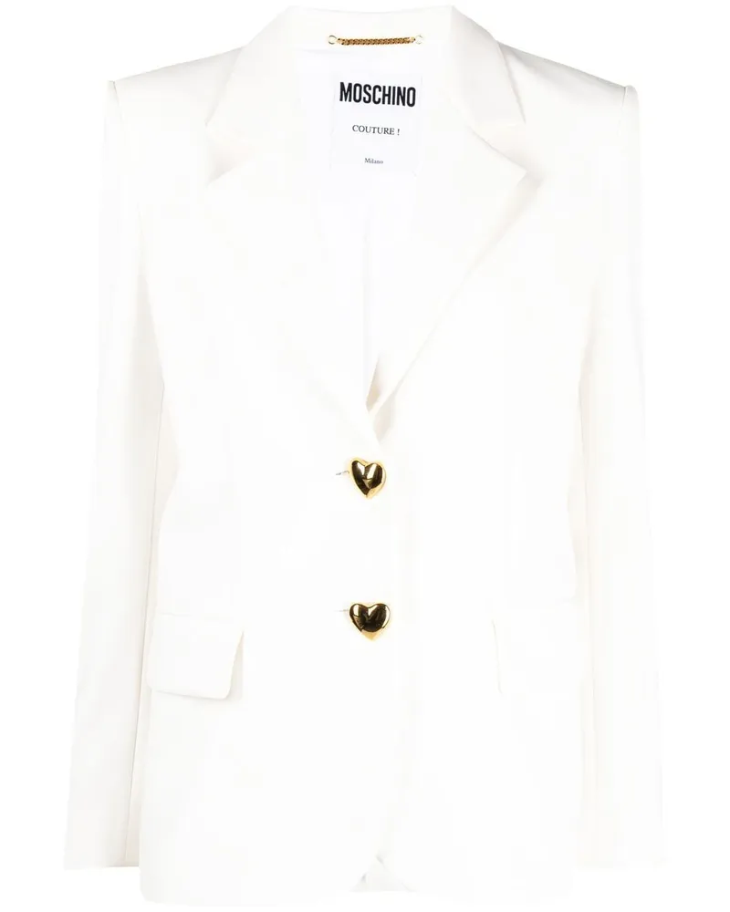 Moschino Blazer mit Knöpfen in Herzform - Weiß Weiß