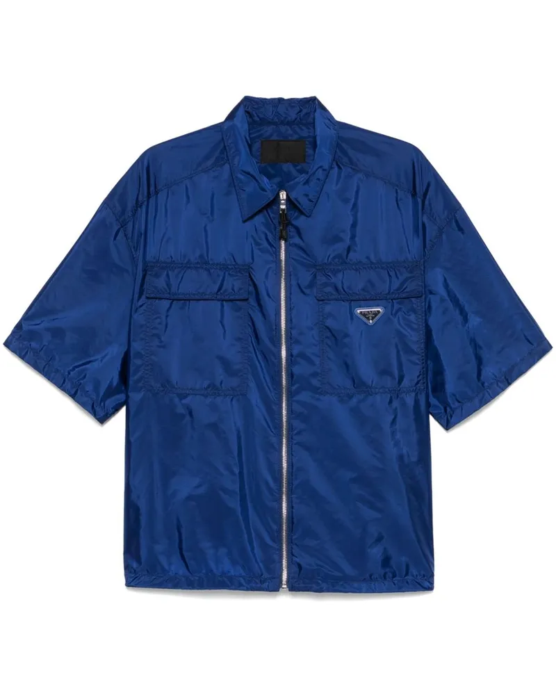 Prada Re-Nylon Hemd - Blau Blau