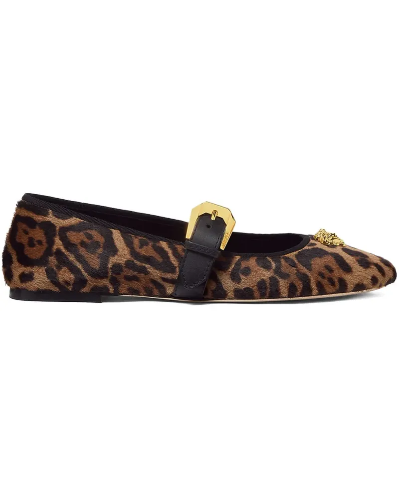 Versace Ballerinas mit Medusa-Schnalle - Braun Braun