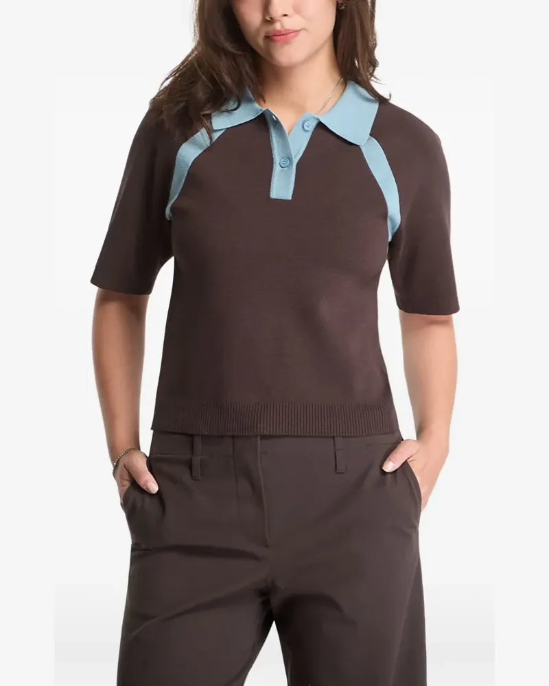 Samsøe & Samsøe Poloshirt mit Raglanärmeln - Braun Braun