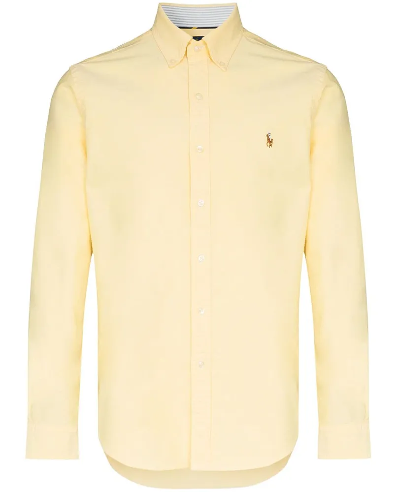 Ralph Lauren Button-down-Hemd mit Logo Gelb