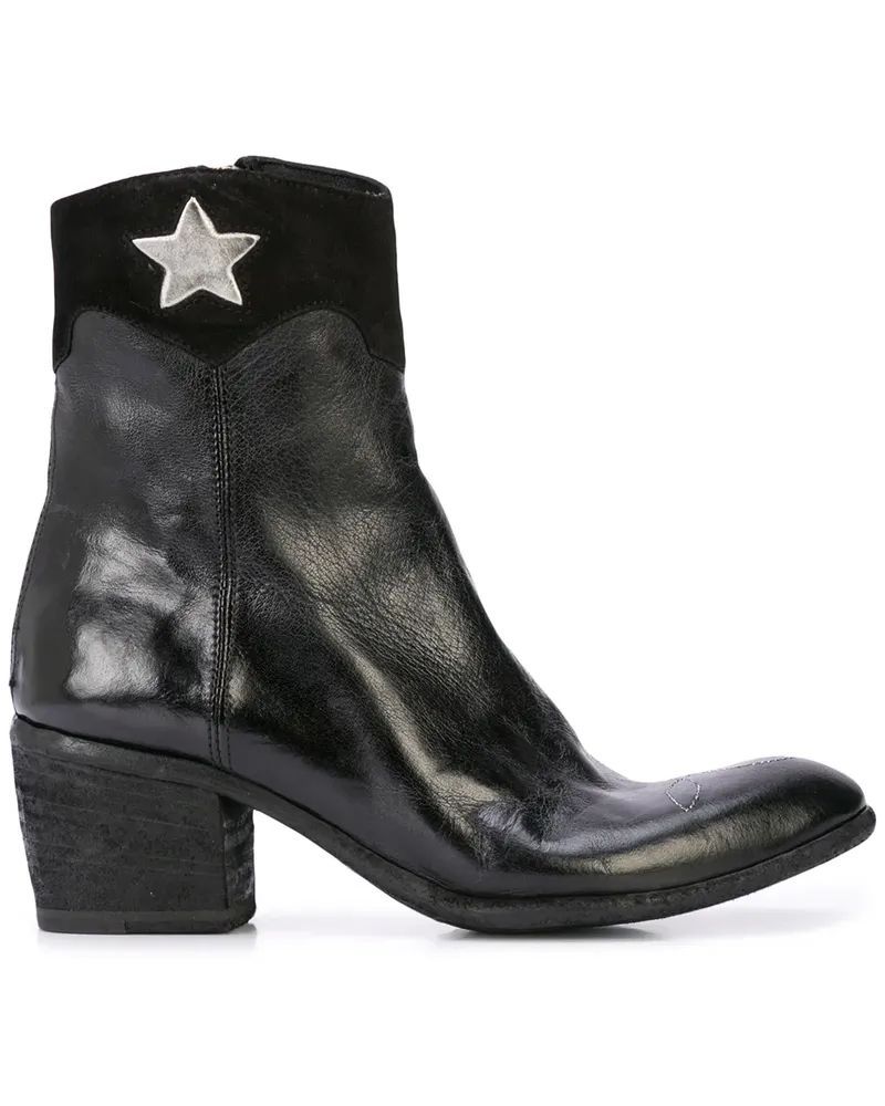 MADISON.MAISON Stiefeletten mit Sternen - Schwarz Schwarz