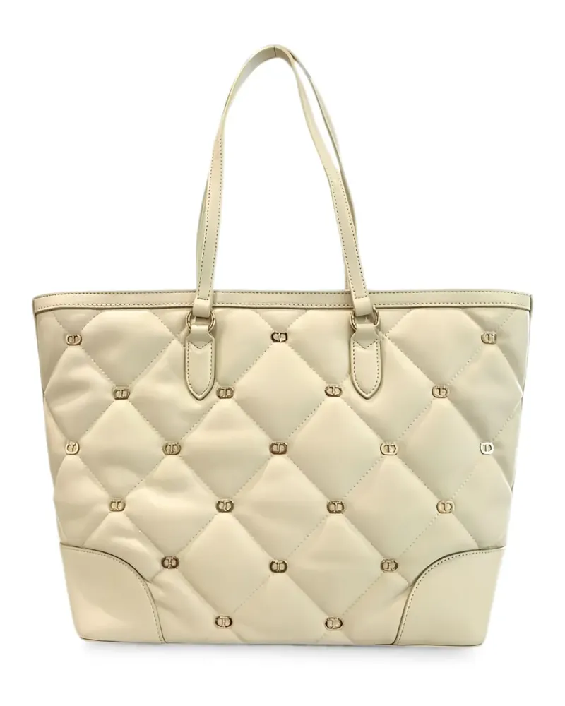 Twin-Set Gesteppte Schultertasche - Nude Nude