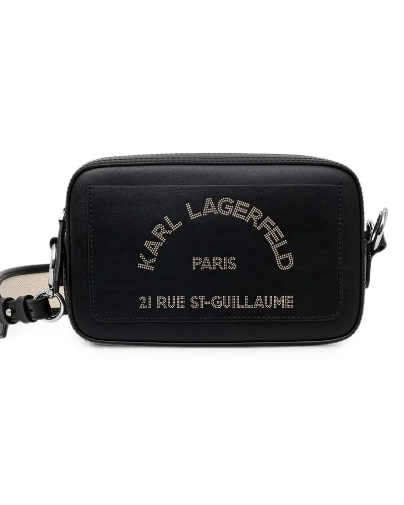 Karl Lagerfeld logo-stud shoulder bag - Schwarz Schwarz