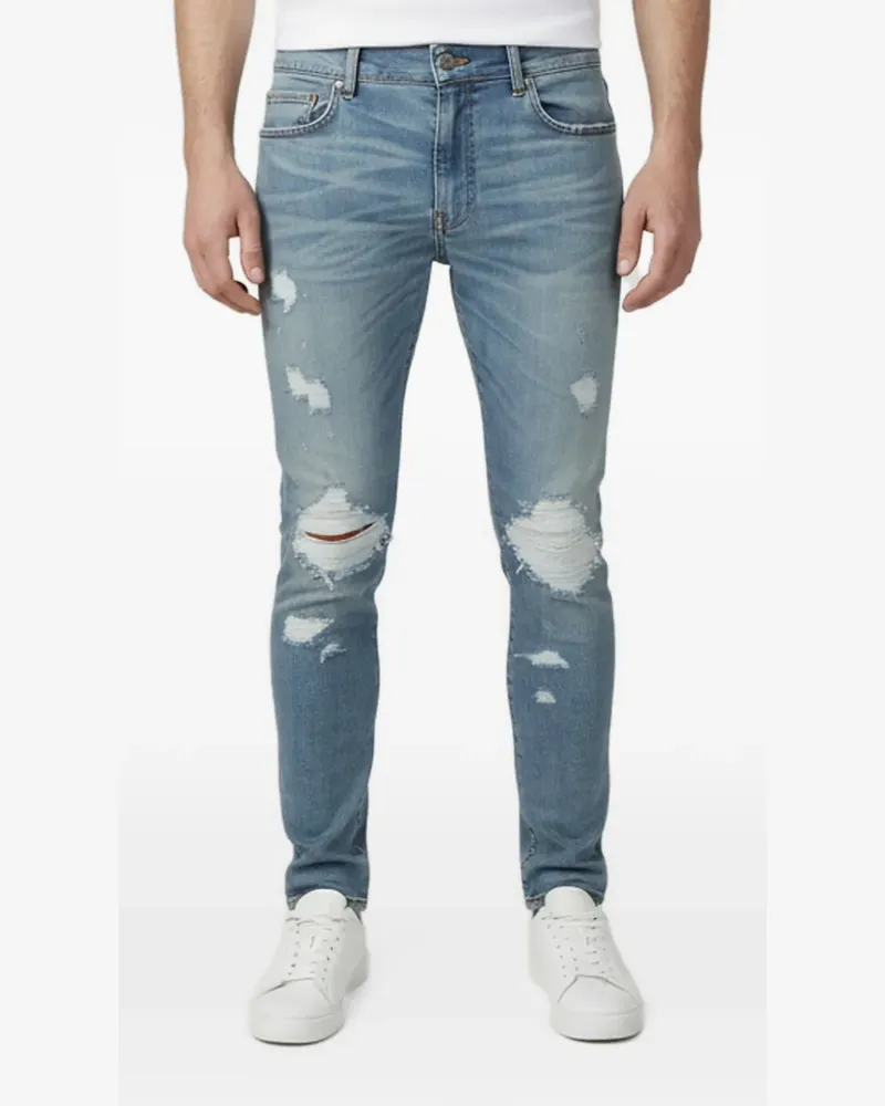 Amiri Slim-Fit-Jeans im Distressed-Look - Blau Blau