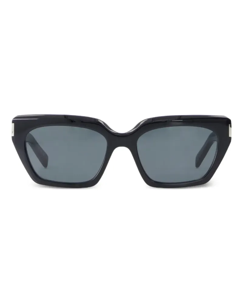 Saint Laurent Eckige Sonnenbrille - Schwarz Schwarz