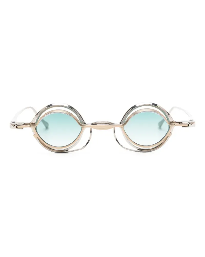 RIGARDS Brille mit getönten Clip-On-Gläsern - Silber Silber