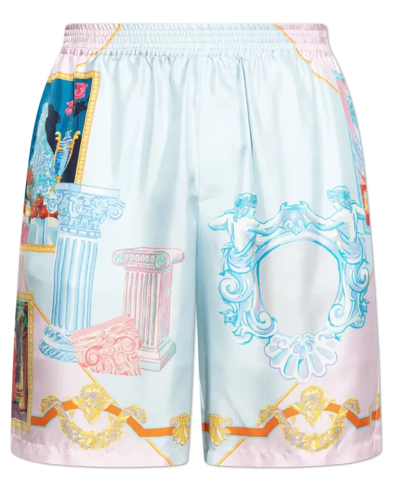 Versace Shorts aus Seide - Blau Blau
