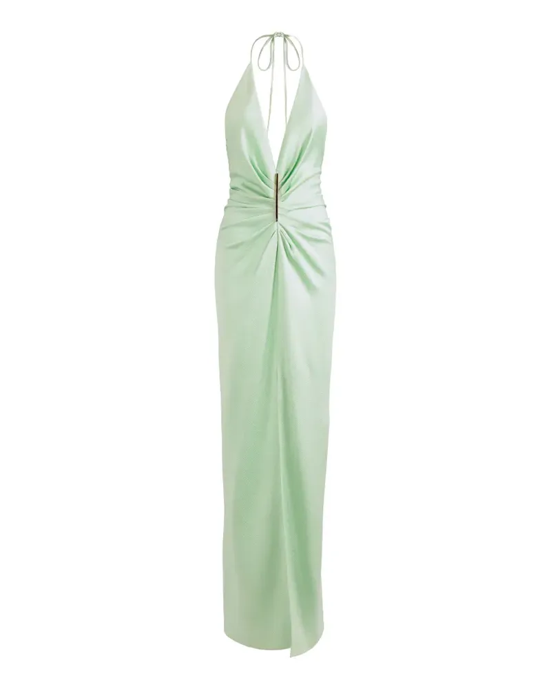 Silvia Tcherassi Jenifer halterneck gathered maxi dress - Grün Grün