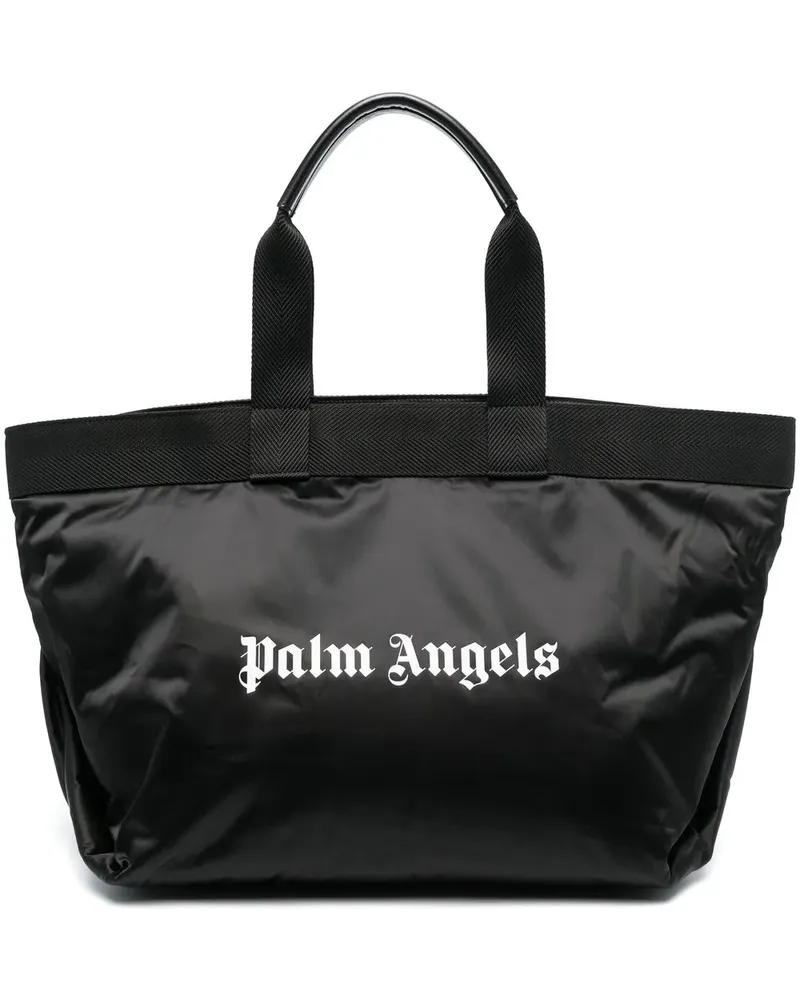 Palm Angels Handtasche mit Logo-Print - Schwarz Schwarz