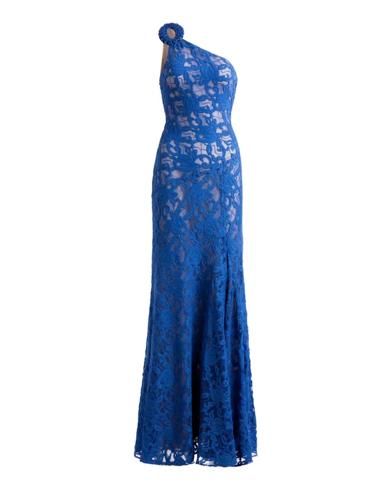 Silvia Tcherassi Teresa one-shoulder lace maxi dress - Blau Blau