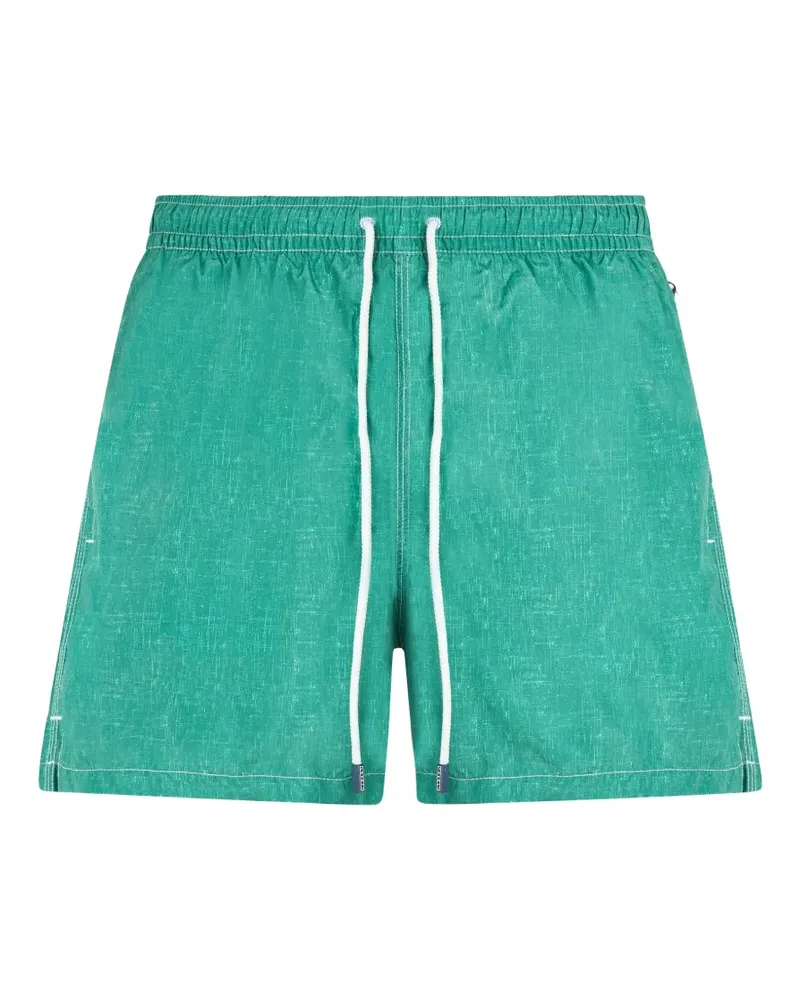 Fedeli drawstring contrast-stitching swim shorts - Grün Grün