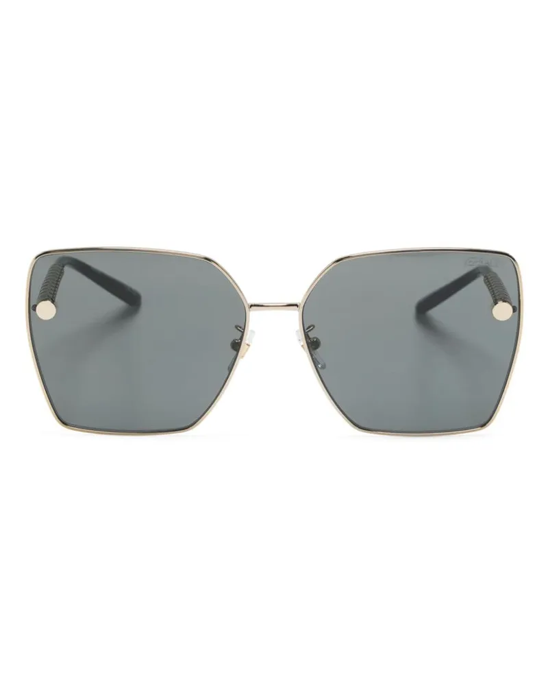 Versace Sonnenbrille mit Oversized-Gestell - Gold Gold