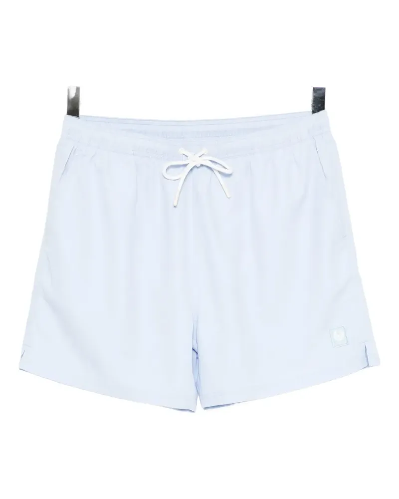 Belstaff logo-patch swim shorts - Blau Blau