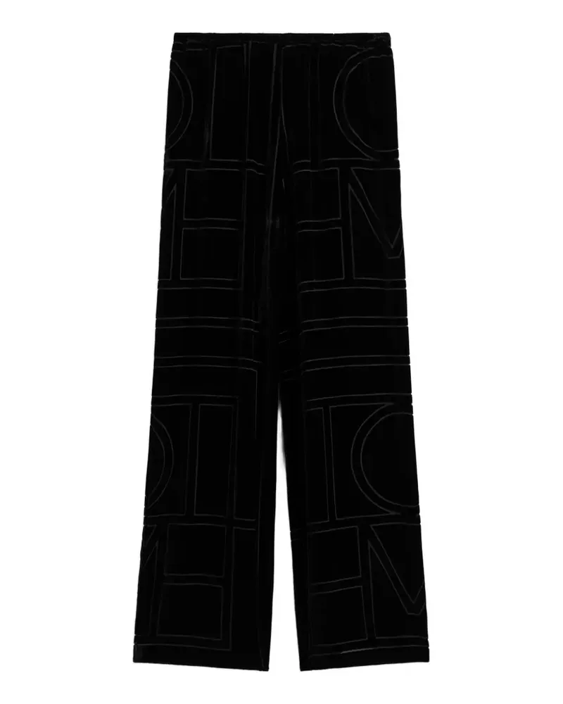 Totême Hose mit geometrischem Muster - Schwarz Schwarz
