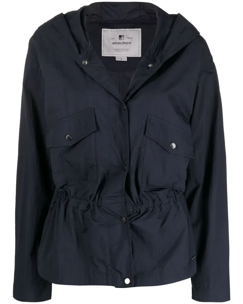 Woolrich Kapuzenjacke mit Kordelzug - Blau Blau