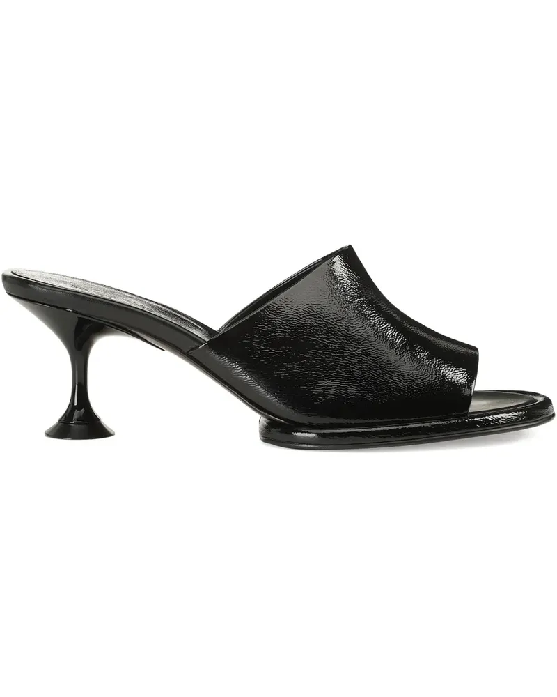 Sergio Rossi Orb Mules aus Leder 60mm - Schwarz Schwarz