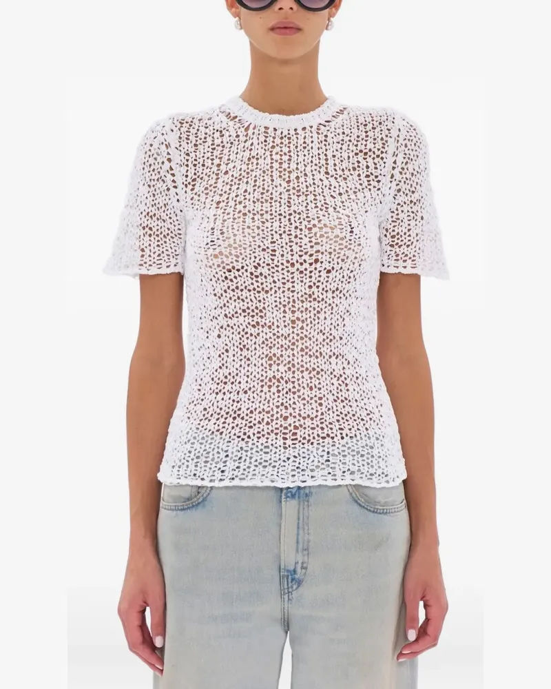 Haikure Gehäkeltes Abby SS T-Shirt - Weiß Weiß
