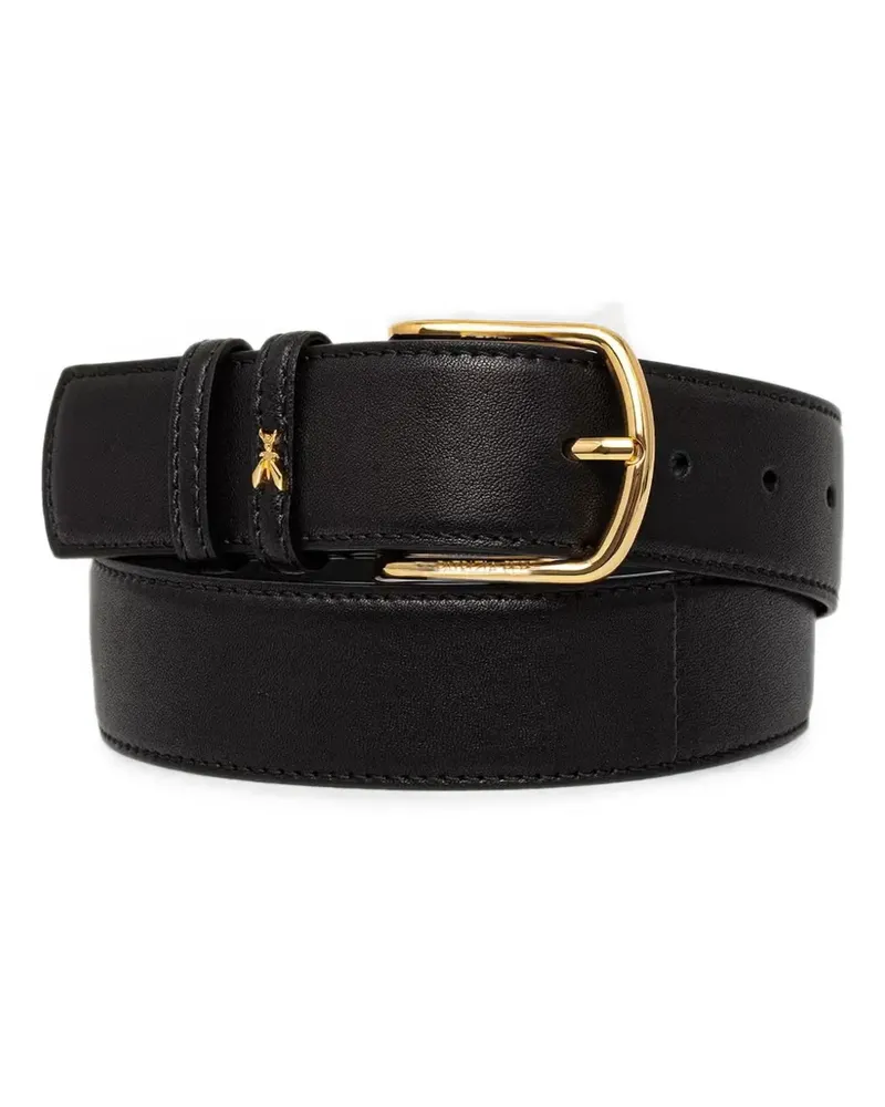 Patrizia Pepe logo-plaque leather belt - Schwarz Schwarz