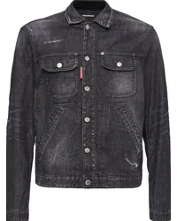 Dsquared2 Jeansjacke im Distressed-Look Schwarz