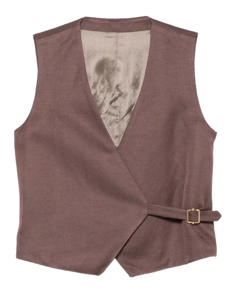 PT TORINO wrap-style buckle-fastening waistcoat - Braun Braun