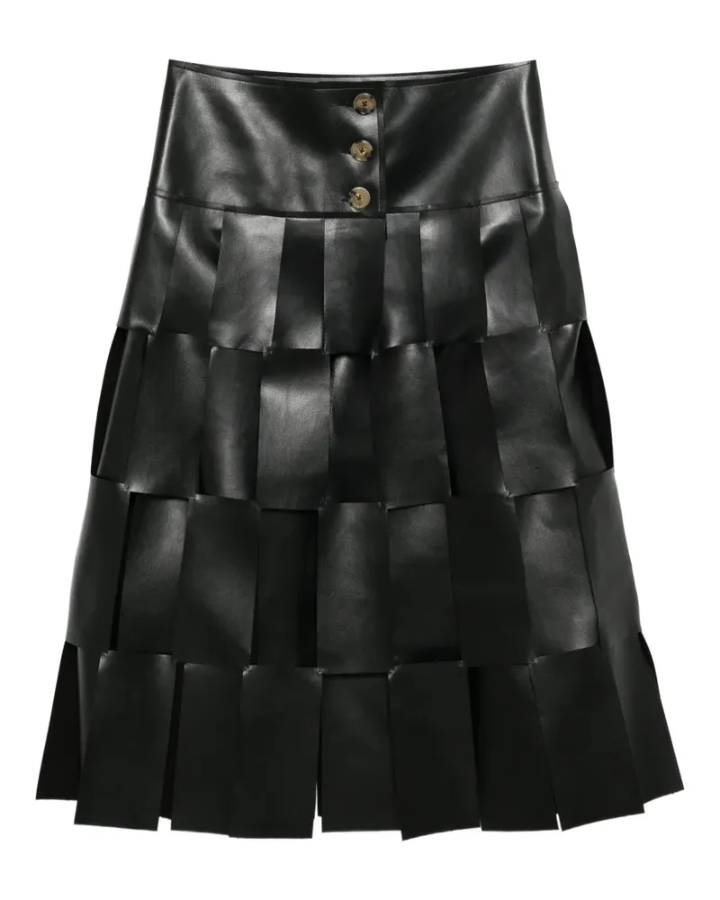 A.W.A.K.E. Midirock mit eckigem Schnitt - Schwarz Schwarz