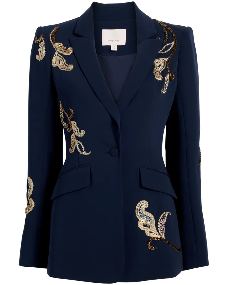 Cinq à Sept Einreihiger Cheyenne Blazer Blau