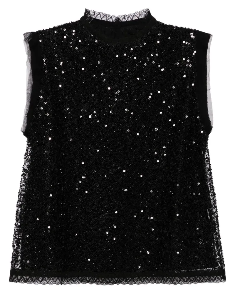 SHIATZY CHEN Libre Collection Oberteil mit Pailletten - Schwarz Schwarz