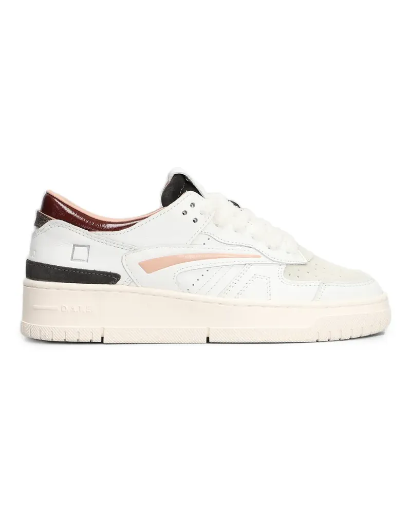 D.A.T.E. Torneo Sneakers mit perforierten Einsätzen - Weiß Weiß