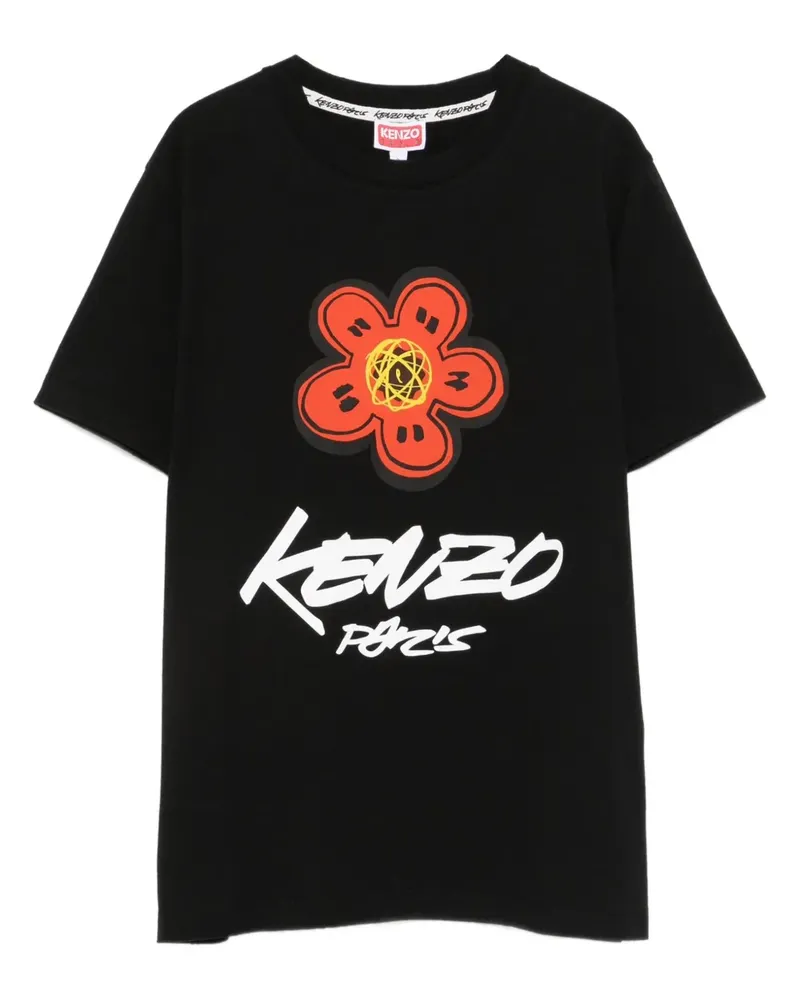 Kenzo Paris T-Shirt mit Boke Flower - Schwarz Schwarz