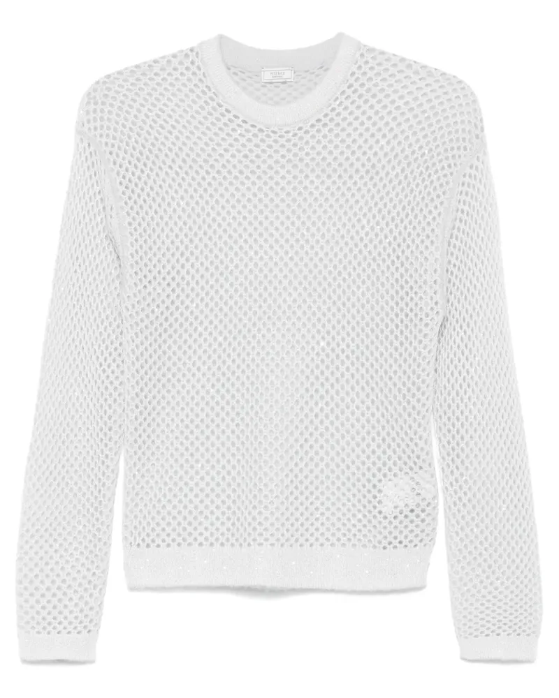 Peserico Pullover mit Lochstrickmuster - Blau Blau