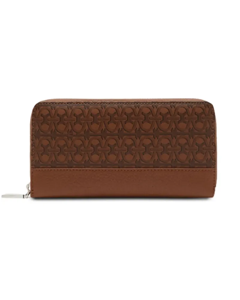 Coccinelle Portemonnaie mit Monogrammmuster - Braun Braun