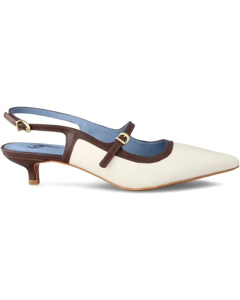 Blue Bird Fabulous Slingback-Pumps - Weiß Weiß
