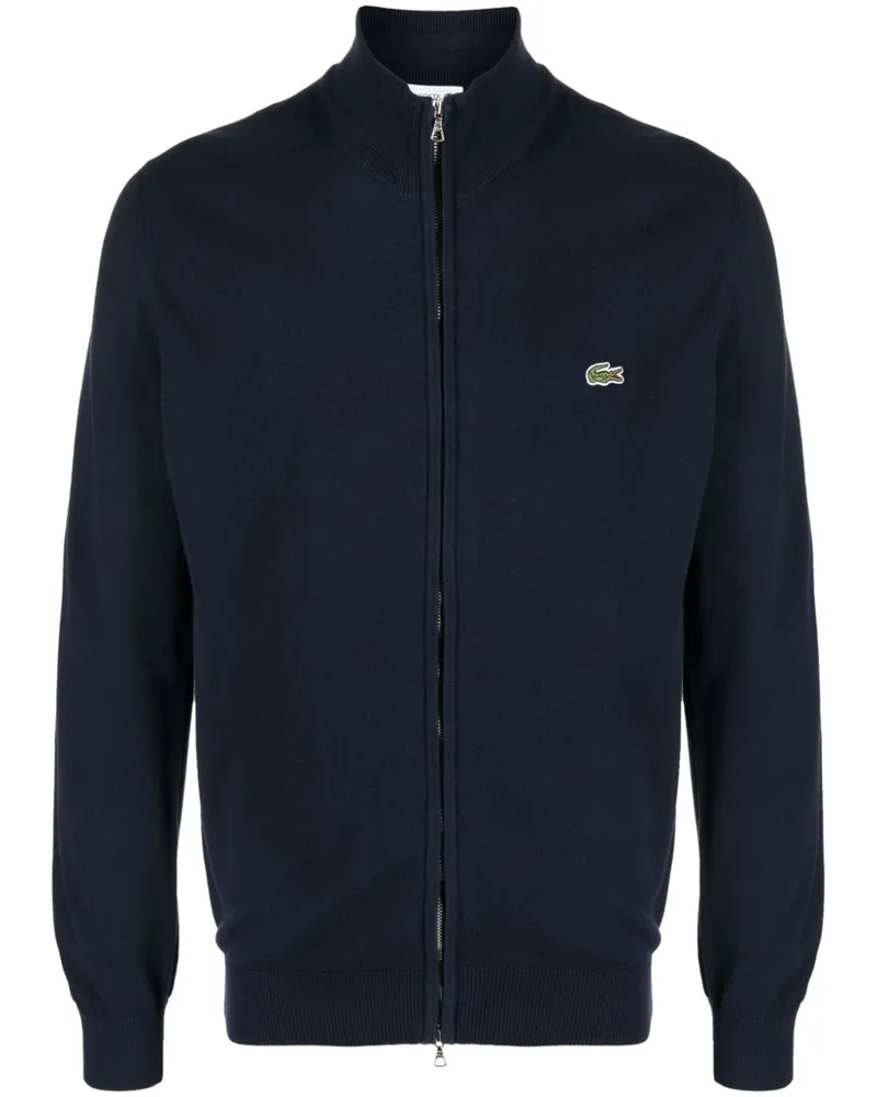 Lacoste Cardigan mit Kroko-Patch - Blau Blau