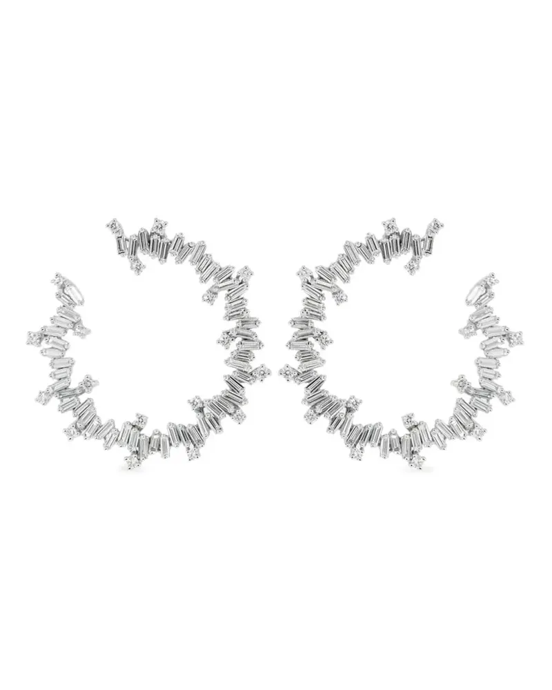 Suzanne Kalan Fireworks Creolen mit Diamanten - Silber Silber