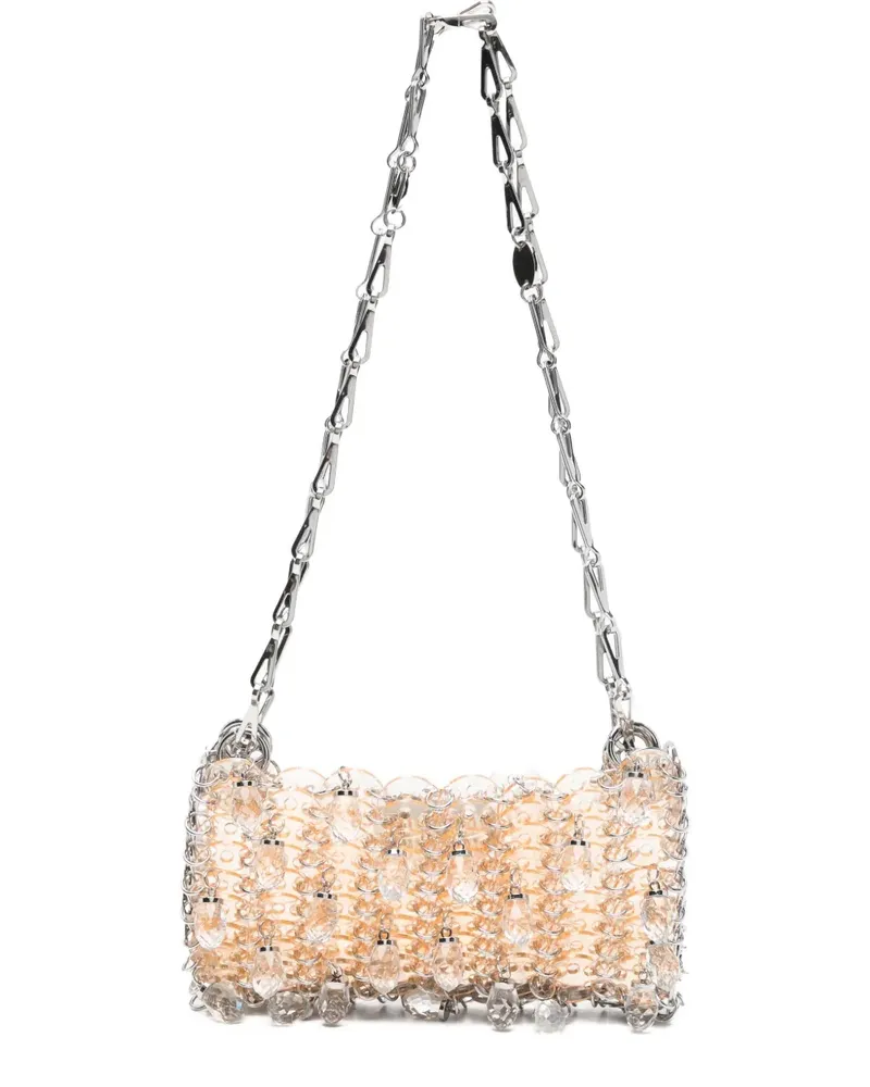 Paco Rabanne Paco 1969 Schultertasche mit Scheibenanhänger - Weiß Weiß