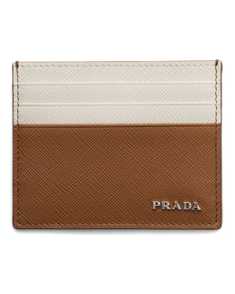 Prada Saffiano leather card holder - Braun Braun