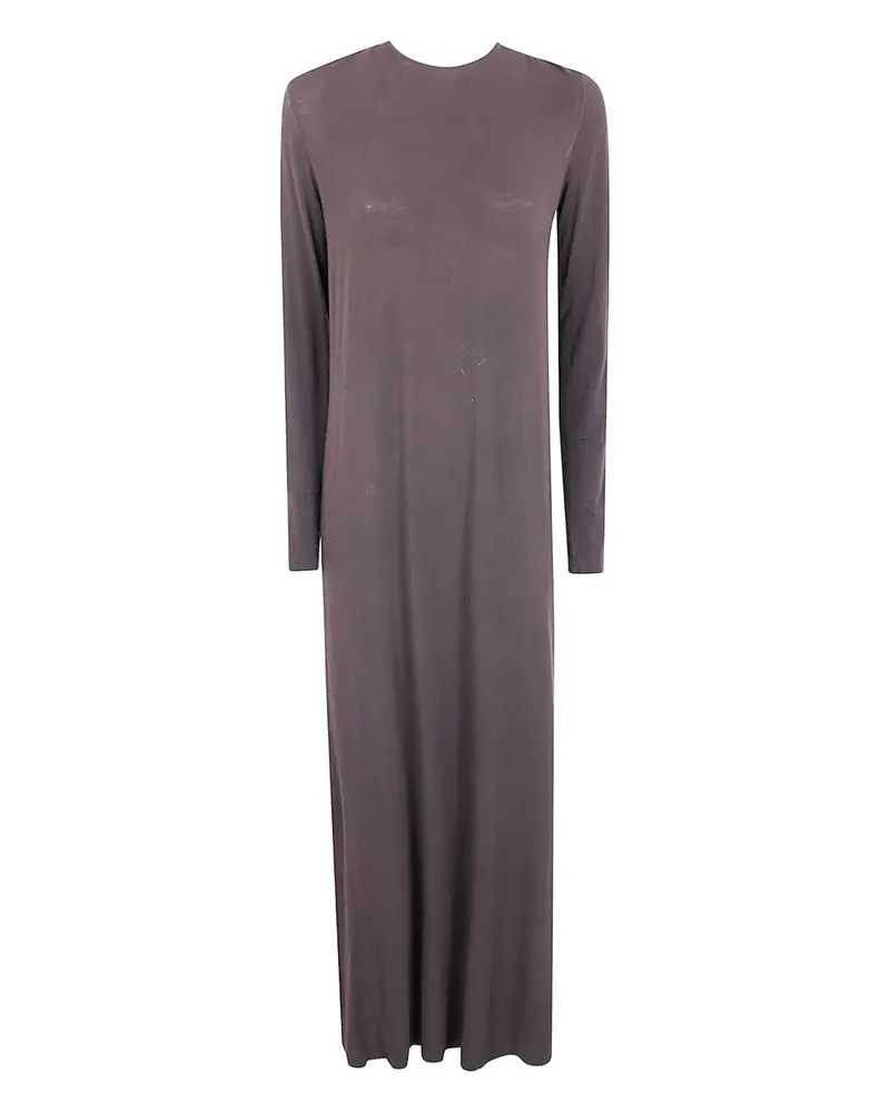Uma Wang Rückenfreies Maxikleid mit langen Ärmeln - Braun Braun