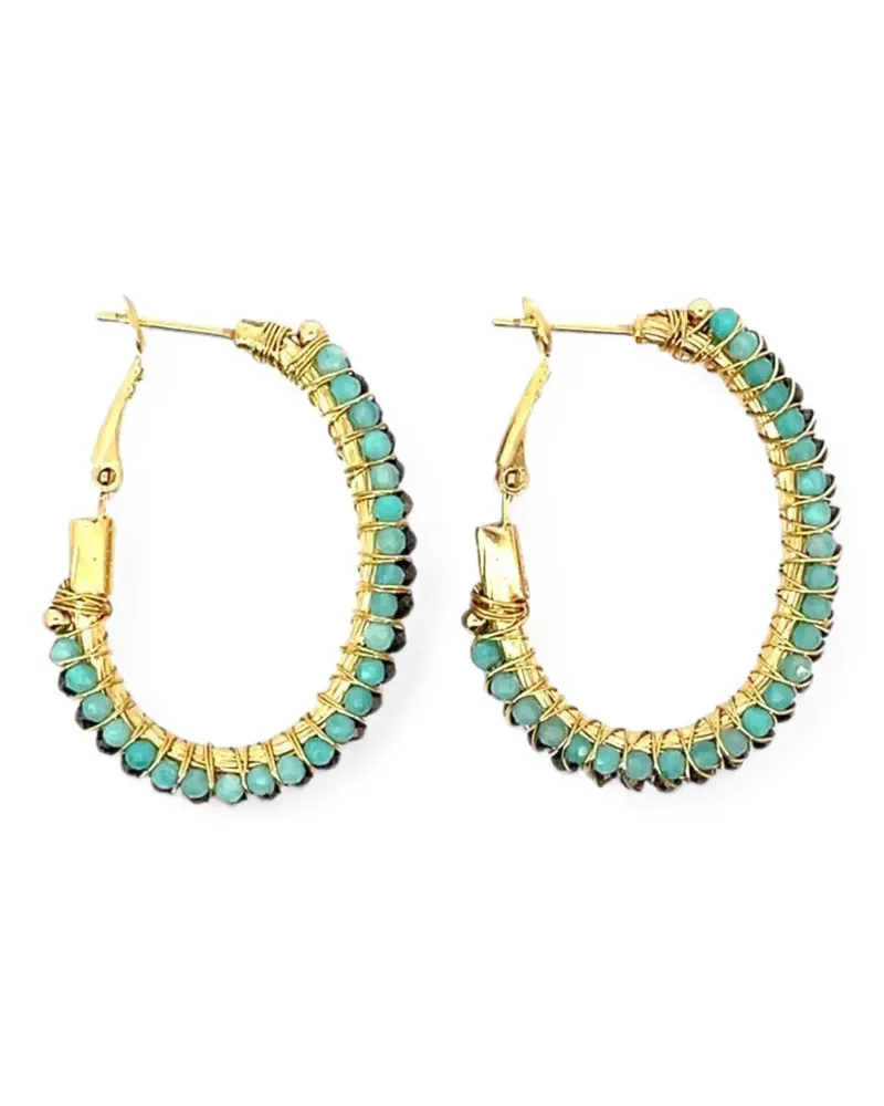 Gas Bijoux Lyre Creolen mit Perlen - Gold Gold