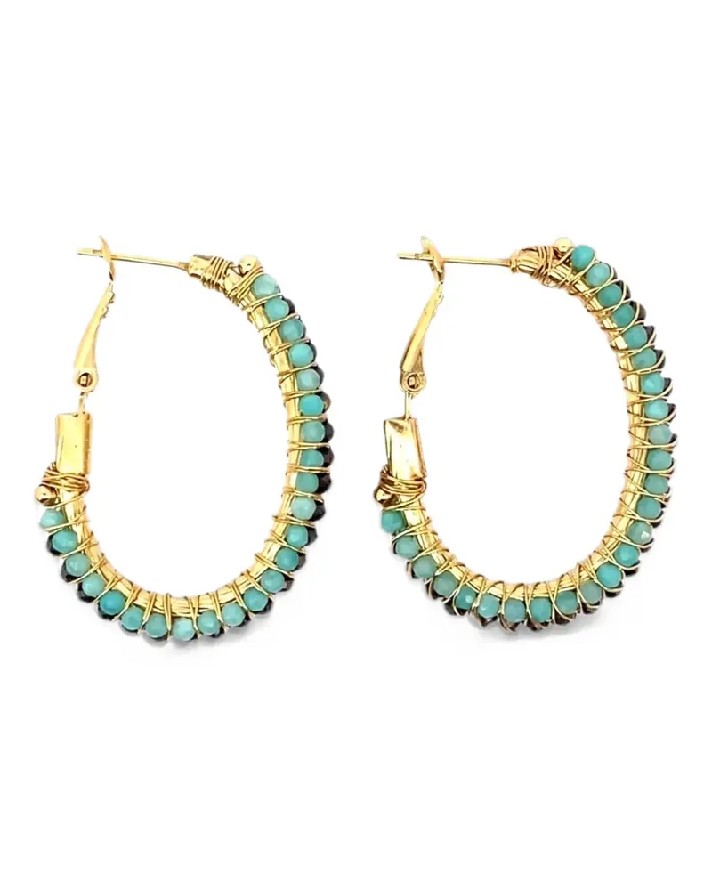 Gas Bijoux Lyre Creolen mit Perlen - Gold Gold