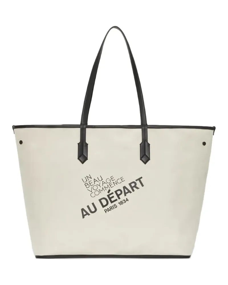 AU DÉPART No. 55 geometric-print tote bag - Schwarz Schwarz