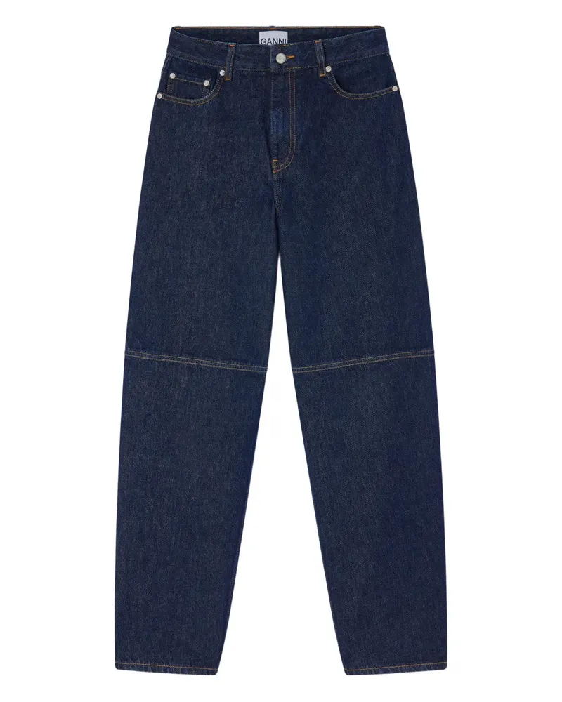 Ganni Jeans mit Kontrasteinsätzen - Blau Blau