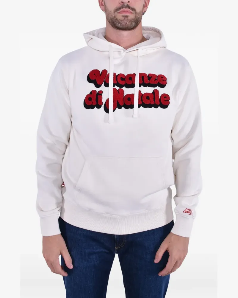 MC2 Saint Barth Tribeca Vacanze di Natale embroidered hoodie - Weiß Weiß