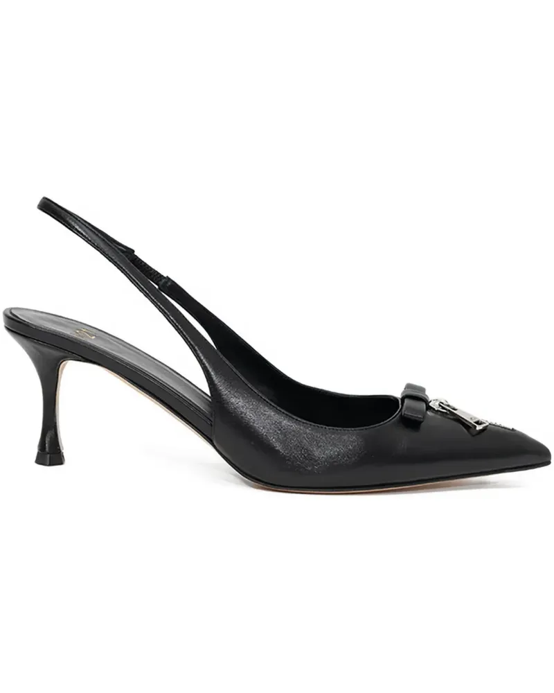 N° 21 Slingback-Pumps mit spitzer Kappe - Schwarz Schwarz