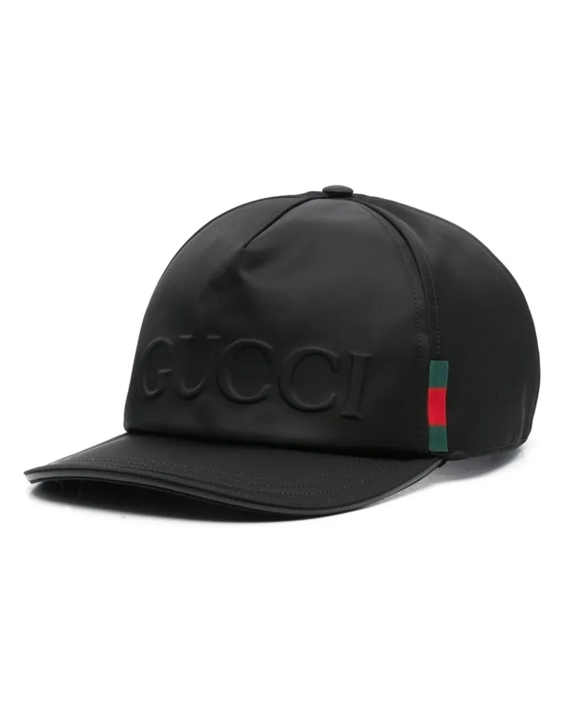 Gucci Baseballkappe mit Logo-Prägung - Schwarz Schwarz