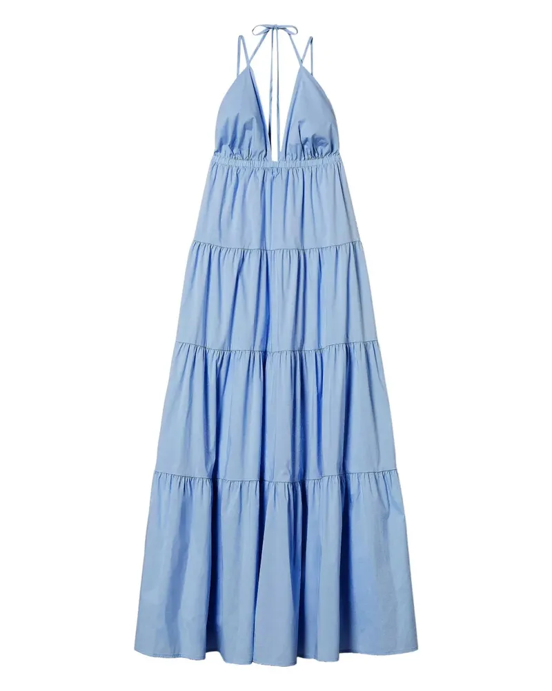 Twin-Set Kleid aus Popeline - Blau Blau