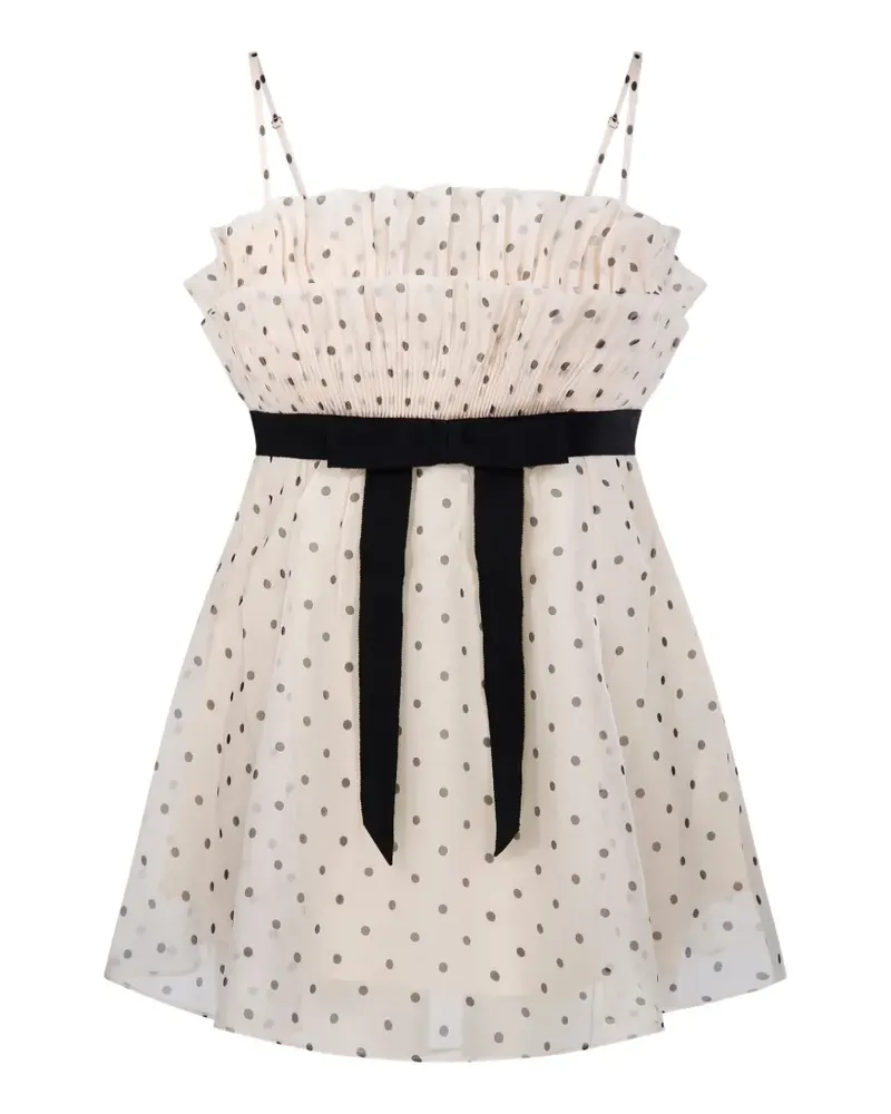 Zimmermann Plissiertes Oberteil mit Polka Dots - Nude Nude