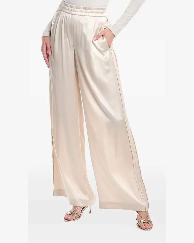 Brunello Cucinelli Satinhose mit seitlichem Schlitz - Nude Nude