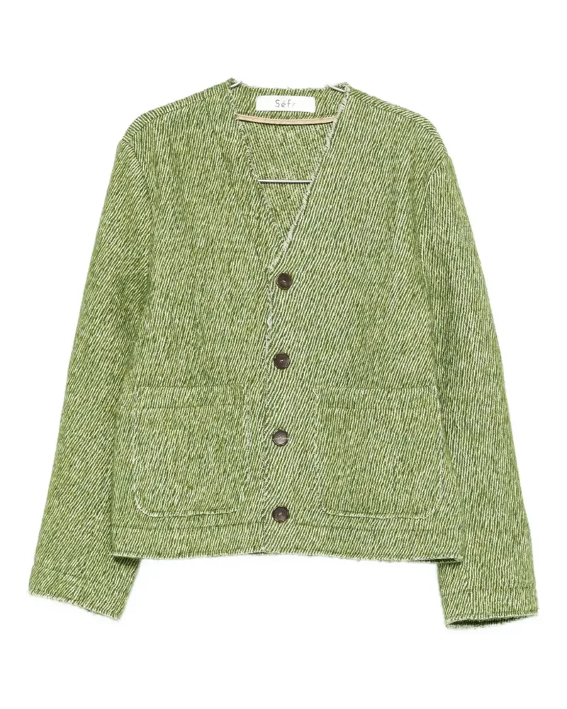 Séfr buttoned patch-pocket cardigan - Grün Grün